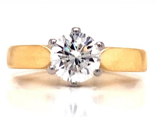 18ct/Platinum Diamond Solitaire Ring TDW 1.01ct image