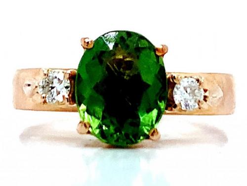 9ct Rose Tourmaline Diamond Ring TDW 0.15ct image
