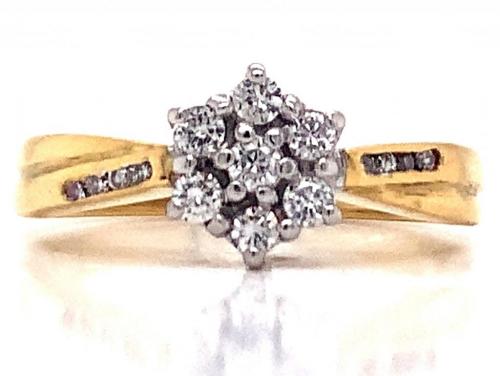 18ct Diamond Cluster Ring TDW 0.31ct image