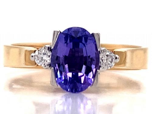 18ct Tanzanite Diamond Ring image