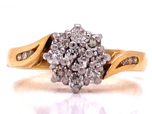 18ct Diamond Cluster Ring TDW 0.40ct image