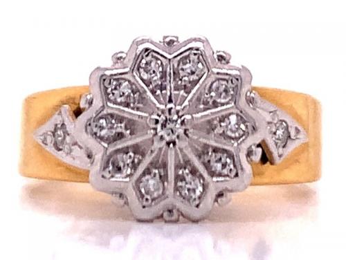18ct Diamond Cluster Ring TDW 0.12ct image