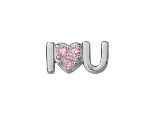 Stow Stg CZ I Love You Charm image