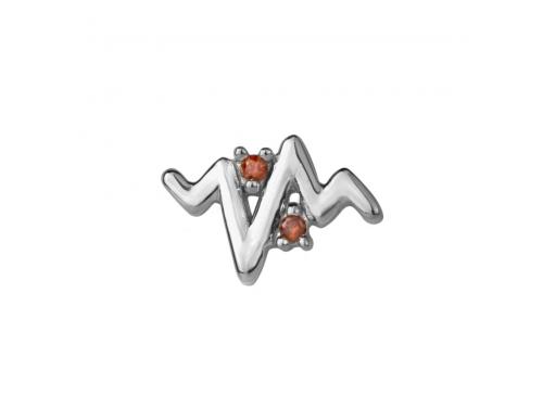 Stow Stg CZ Heartbeat Charm image