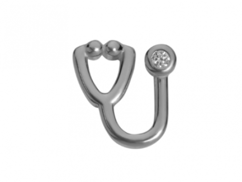 Stow Stg CZ Stethoscope Charm image