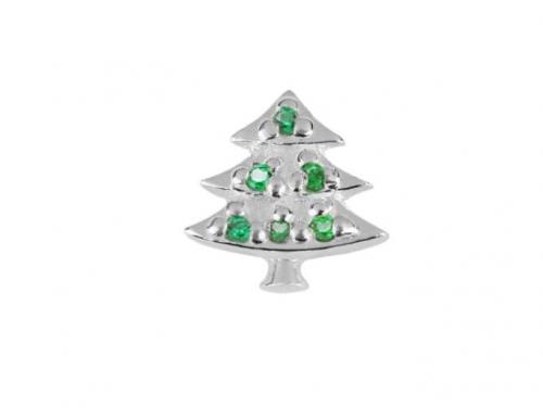 Stow Stg Green CZ Tree Charm image