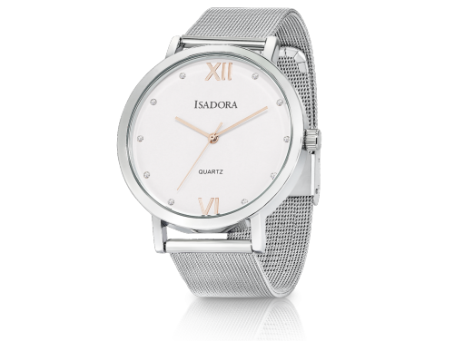 Isadora Merida Silver Watch With Rose Accents image