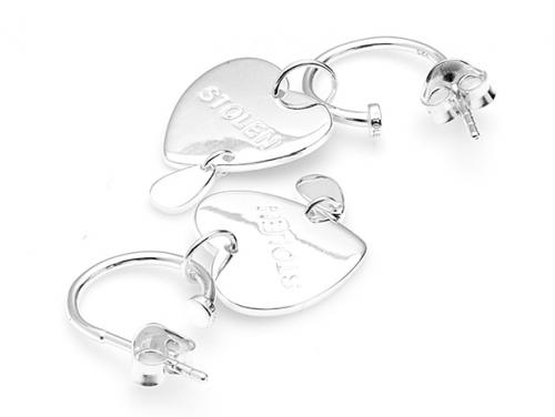 Stolen Girlfriends Club Crying Heart Anchor Earrings image