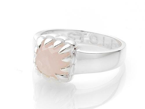 Stolen Girlfriends Club Baby Claw Ring - Rose Quartz image