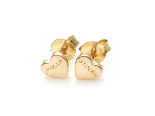Stolen Girlfriends Club Stg gold Plated Stolen Heart Earrings image