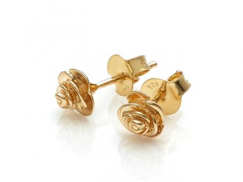 Stolen Girlfriends Club Stg Gold Plated Rose Bud Earrings image