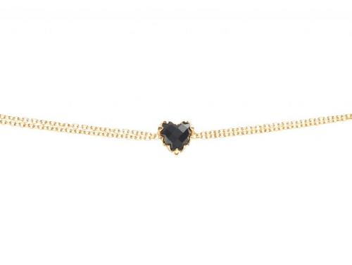 Stolen Girlfriends Club Stg Gold Plated Love Claw Bracelet - Onyx image