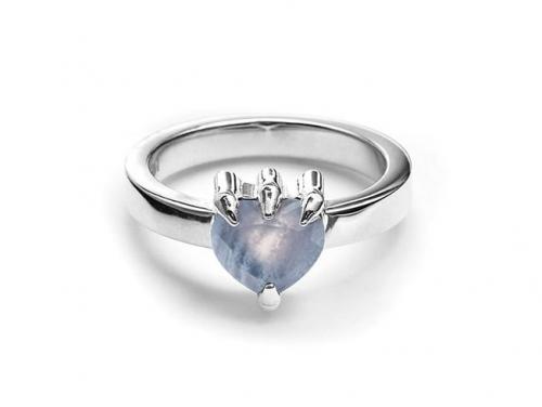 Stolen Girlfriends Club Stg Blue Lace Agate Talon Ring image