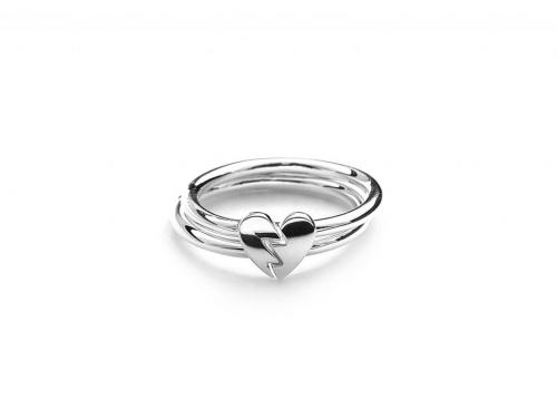 Stolen Girlfriends Club Stg Micro Broken Heart Ring Set image