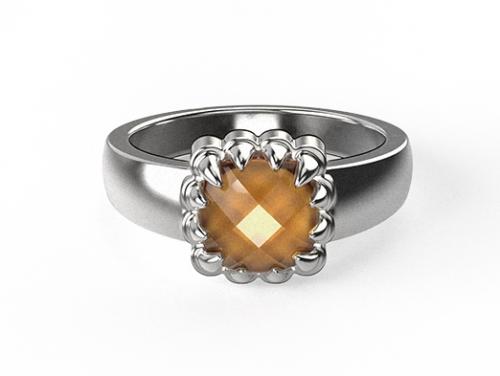 Stolen Girlfriends Club Stg Baby Claw Ring - Citrine image