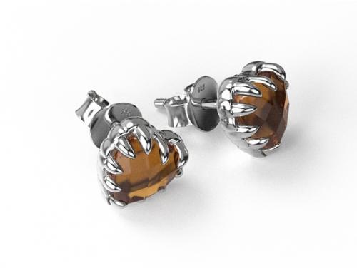 Stolen Girlfriends Club Stg Love Claw Studs - Citrine image