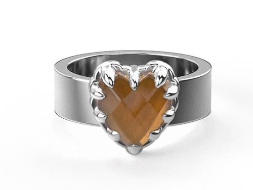 Stolen Girlfriends Club Stg Love Claw Ring - Citrine image