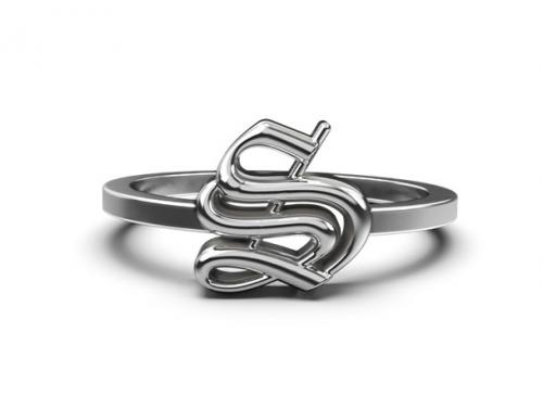 Stolen Girlfriends Club Sterling Silver Old English Ring image