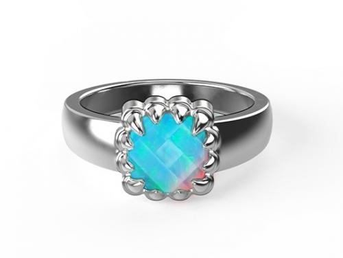 Stolen Girlfriends Club Stg Lab Grown 'Bello' Opal Baby Claw Ring image