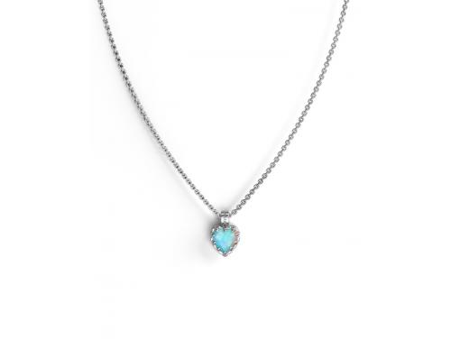 Stolen Girlfriends Club Sterling Silver Lab Grown 'Bello' Opal Love Claw Necklace image