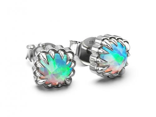 Stolen Girlfriends Club Stg Lab Grown 'Bello' Opal Mini Claw Earrings image
