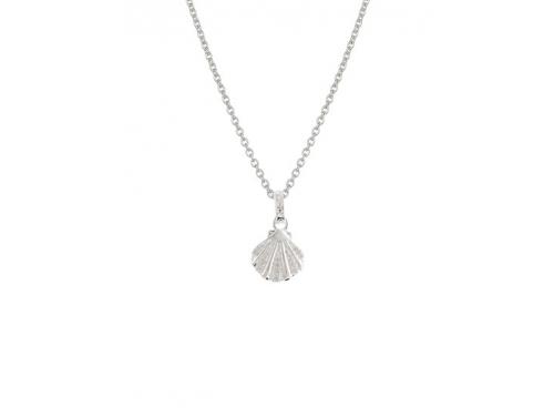 Evolve Stg CZ Seashell Coin Pendant image