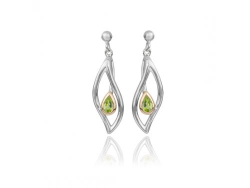 Evolve Stg Rose Plated Peridot Eternity Leaf Drops image