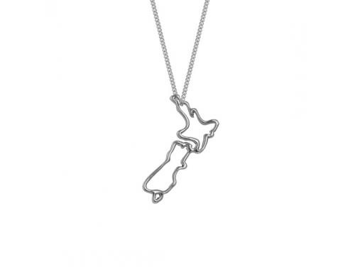 Evolve Stg NZ Map Necklace image