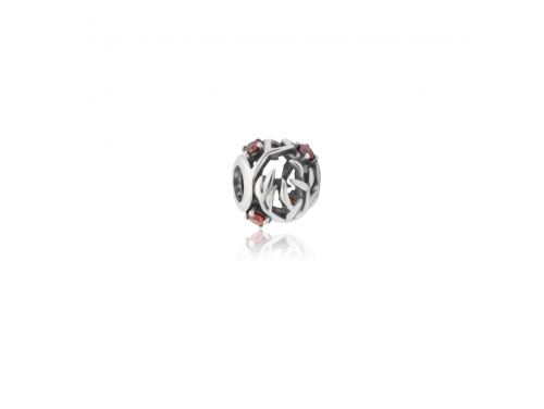 Evolve Stg CZ January Birthstone Bead image