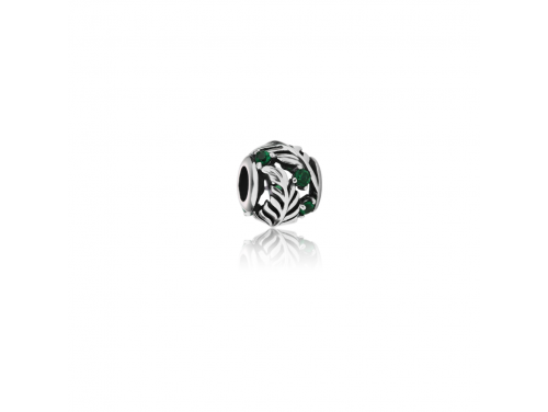 Evolve Stg CZ Silver Fern Bead image