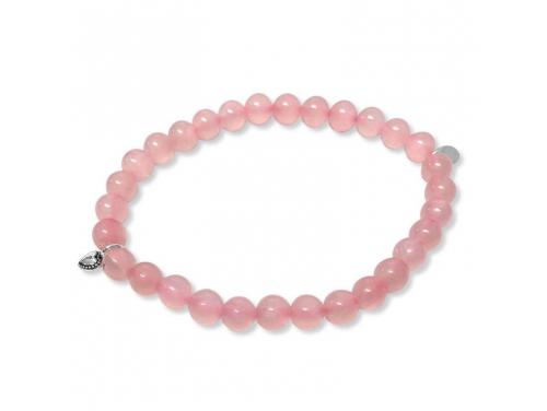 La Pierre Stg Rose Quartz Stretch Bracelet image