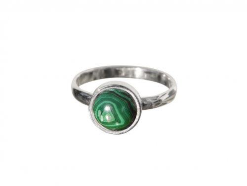 La Stele Stg Green Malachite Round Ring image