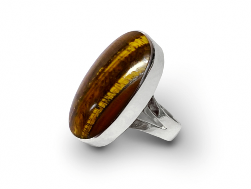 La Stele Stg Tigers Eye Oval Ring image