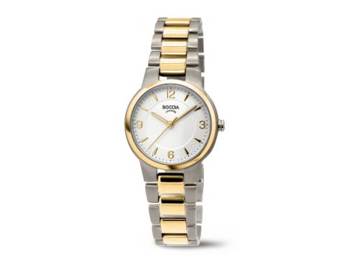 Boccia Ladies Titanium Gold Plated Quartz Watch image