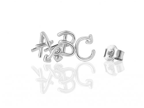 Karen Walker Stg Love Letters Initial Single Stud Earring image