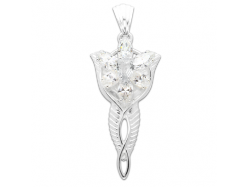 Lord Of The Rings Stg CZ Arwen's Evenstar Pendant - Large image