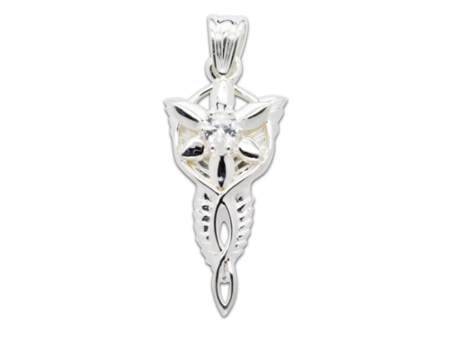 Lord Of The Rings Stg CZ Arwen's Evenstar Pendant - Small image