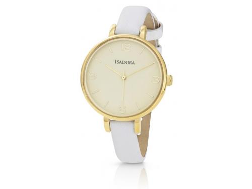 Isadora Coin Gold & White Watch image