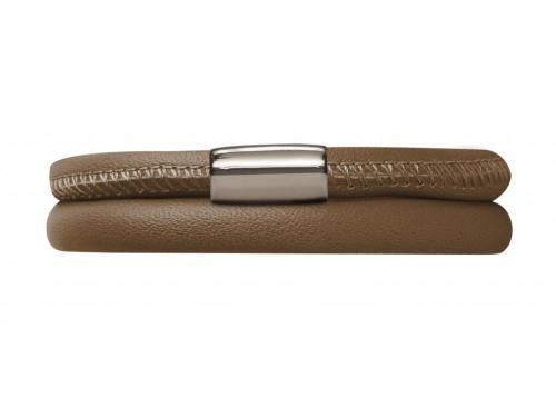 Double Brown Leather Bracelet image