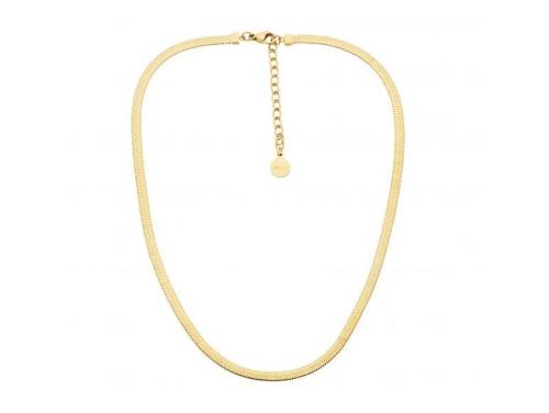 Ellani Gold Plated Stainless Steel 4mm Herringbone Chain image