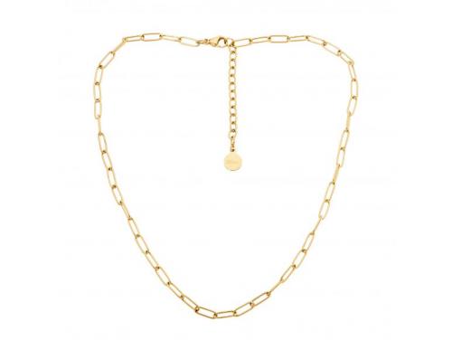 Ellani Gold Plated Stainless Steel Paperclip Chain image