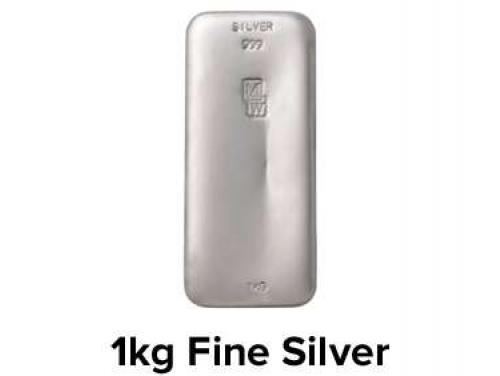 1 KG Fine SIlver Bar image