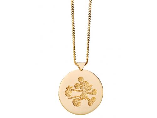 Limited Edition Karen Walker 9ct Runaway Mickey Stamp Pendant image