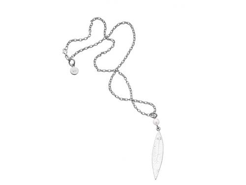 Karen Walker Cultured Pearl Leaf Necklace image