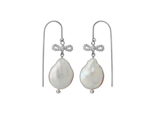 Karen Walker Stg Love Drop Pearl Knot Earrings image