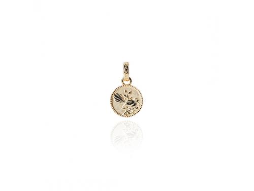 Evolve Stg Gold Plated Fantail Coin Charm image