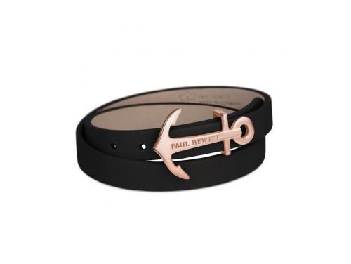 Paul Hewitt North Bound Rose Gold/Black Wrap Bracelet image