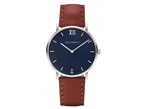 Paul Hewitt Sailor Line Silver/Brown Watch image