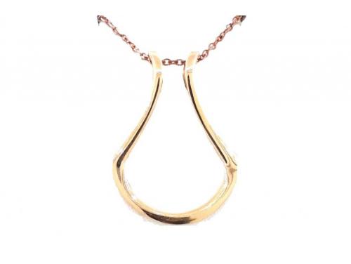 9ct Rose Gold Ring Holder Pendant image