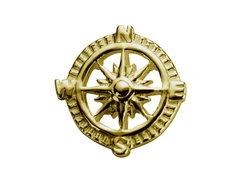 Stow 9ct Compass Charm image